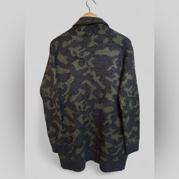 Anthropologie Jensen Camo Open Cardigan Duster Sweater Size XS - Picture 7 of 8